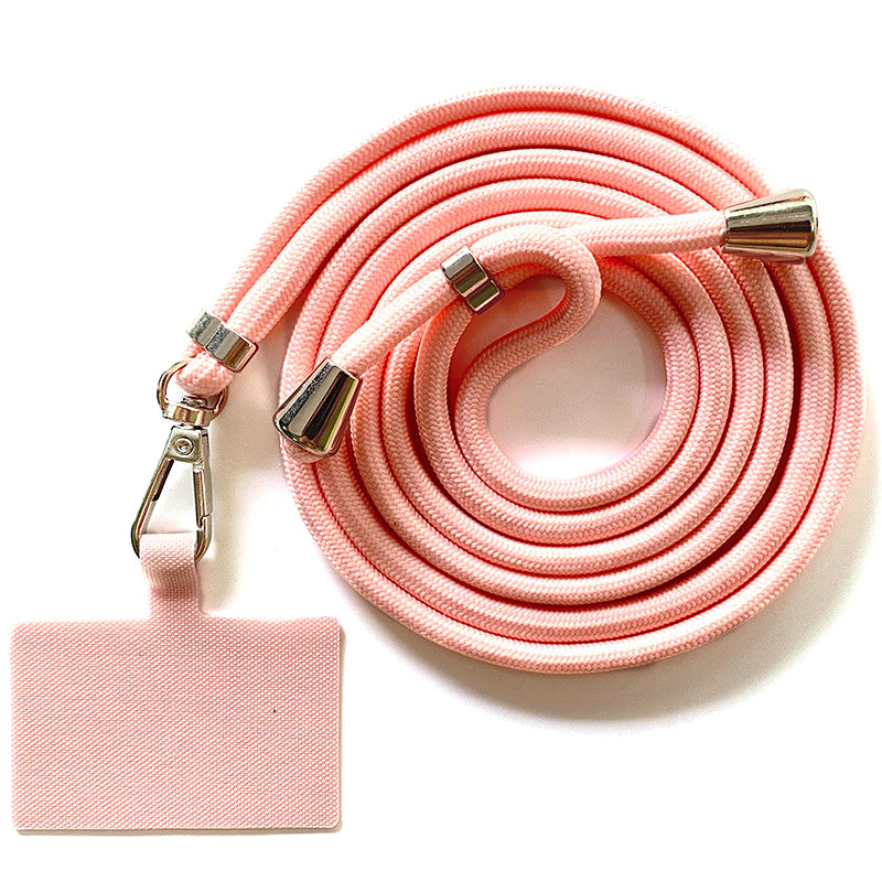 Adjustable Polyester Neck / Shoulder Strap Anti-lost Phone Carrying Rope with Cured Cloth Patch