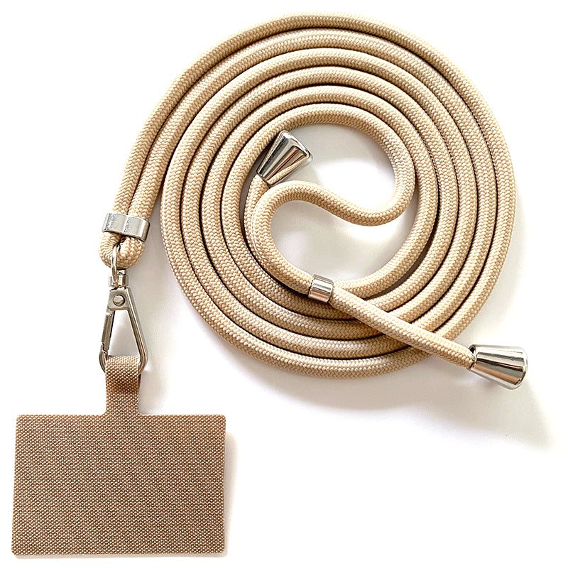 Adjustable Polyester Neck / Shoulder Strap Anti-lost Phone Carrying Rope with Cured Cloth Patch