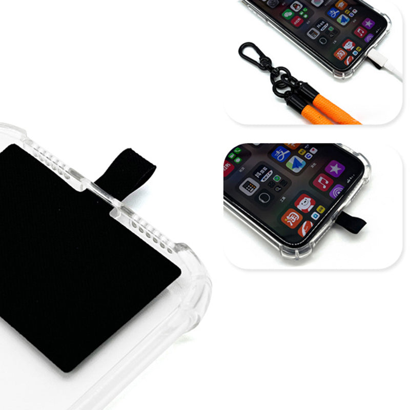 Adjustable Polyester Neck / Shoulder Strap Anti-lost Phone Carrying Rope with Cured Cloth Patch