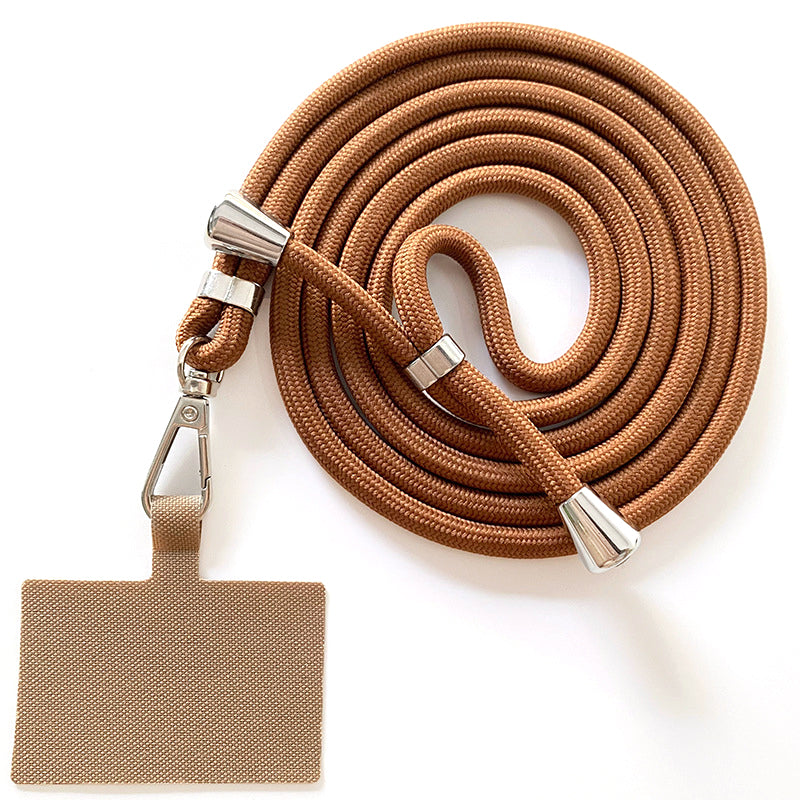 Adjustable Polyester Neck / Shoulder Strap Anti-lost Phone Carrying Rope with Cured Cloth Patch