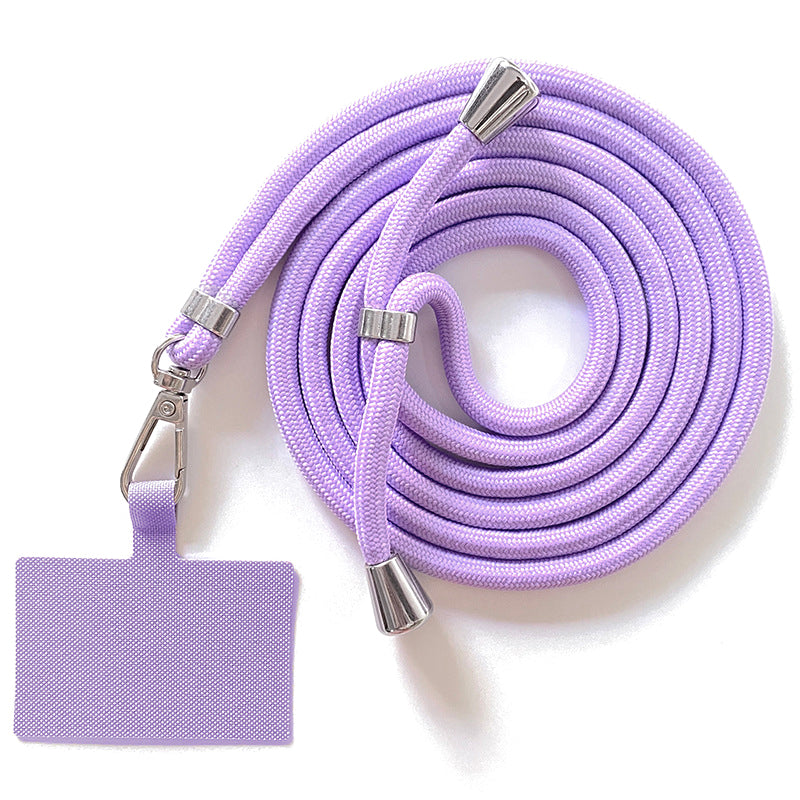 Adjustable Polyester Neck / Shoulder Strap Anti-lost Phone Carrying Rope with Cured Cloth Patch