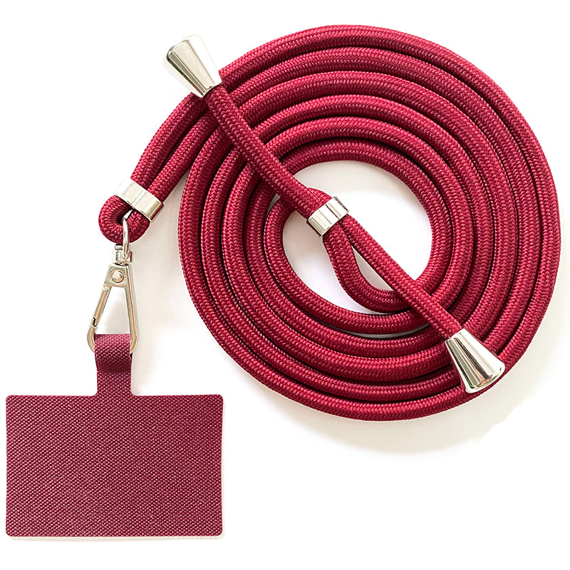 Adjustable Polyester Neck / Shoulder Strap Anti-lost Phone Carrying Rope with Cured Cloth Patch