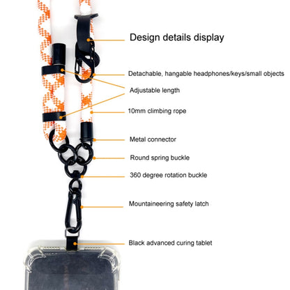 10mm Thick Rope Adjustable Polyester Neck / Shoulder Lanyard Phone Carrying Strap