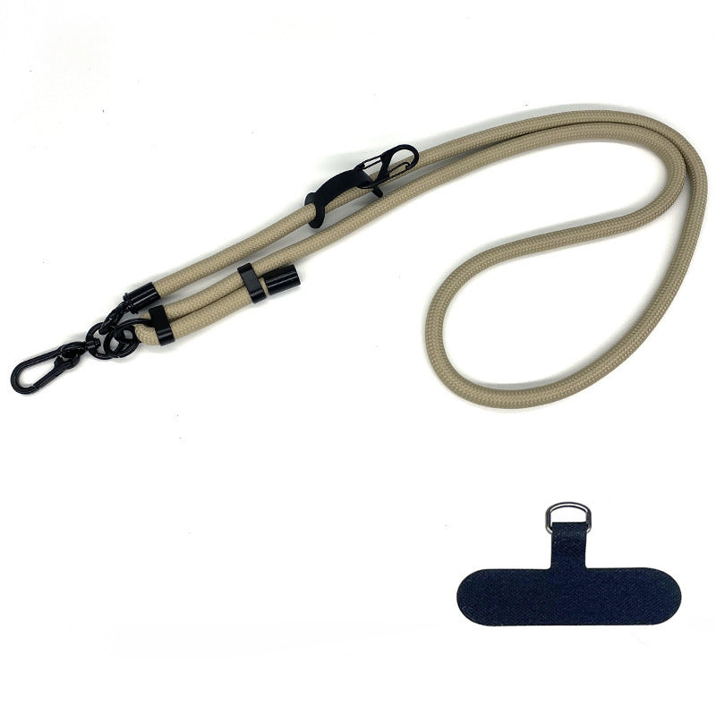 10mm Thick Rope Adjustable Polyester Neck / Shoulder Lanyard Phone Carrying Strap