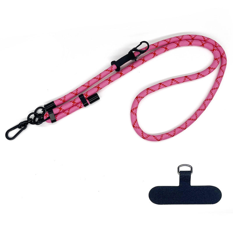 10mm Thick Rope Adjustable Polyester Neck / Shoulder Lanyard Phone Carrying Strap