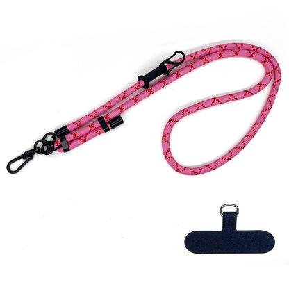 10mm Thick Rope Adjustable Polyester Neck / Shoulder Lanyard Phone Carrying Strap