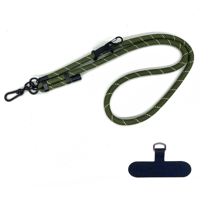 10mm Thick Rope Adjustable Polyester Neck / Shoulder Lanyard Phone Carrying Strap
