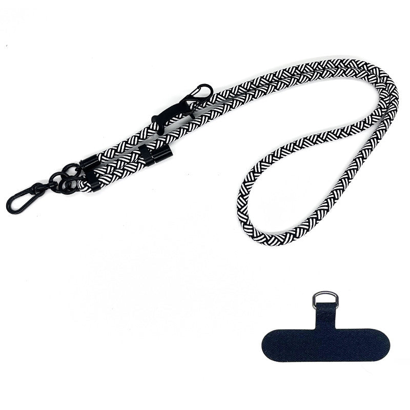10mm Thick Rope Adjustable Polyester Neck / Shoulder Lanyard Phone Carrying Strap