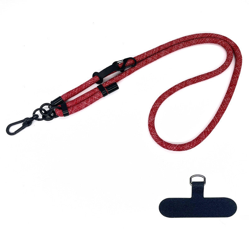 10mm Thick Rope Adjustable Polyester Neck / Shoulder Lanyard Phone Carrying Strap