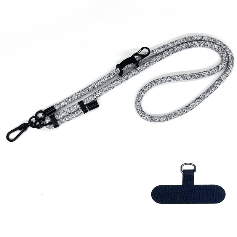 10mm Thick Rope Adjustable Polyester Neck / Shoulder Lanyard Phone Carrying Strap
