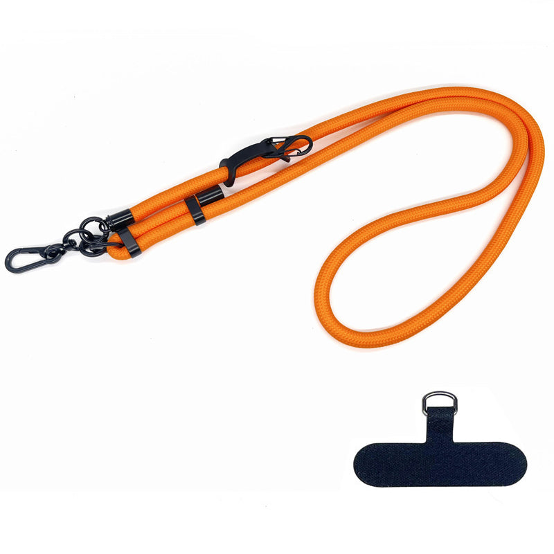 10mm Thick Rope Adjustable Polyester Neck / Shoulder Lanyard Phone Carrying Strap