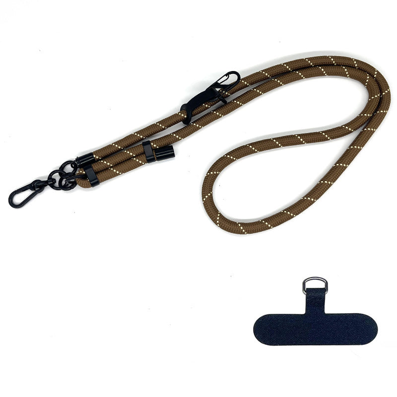 10mm Thick Rope Adjustable Polyester Neck / Shoulder Lanyard Phone Carrying Strap