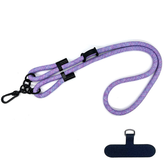 10mm Round Rope Adjustable Polyester Neck / Shoulder Lanyard Anti-fall Phone Carrying Strap