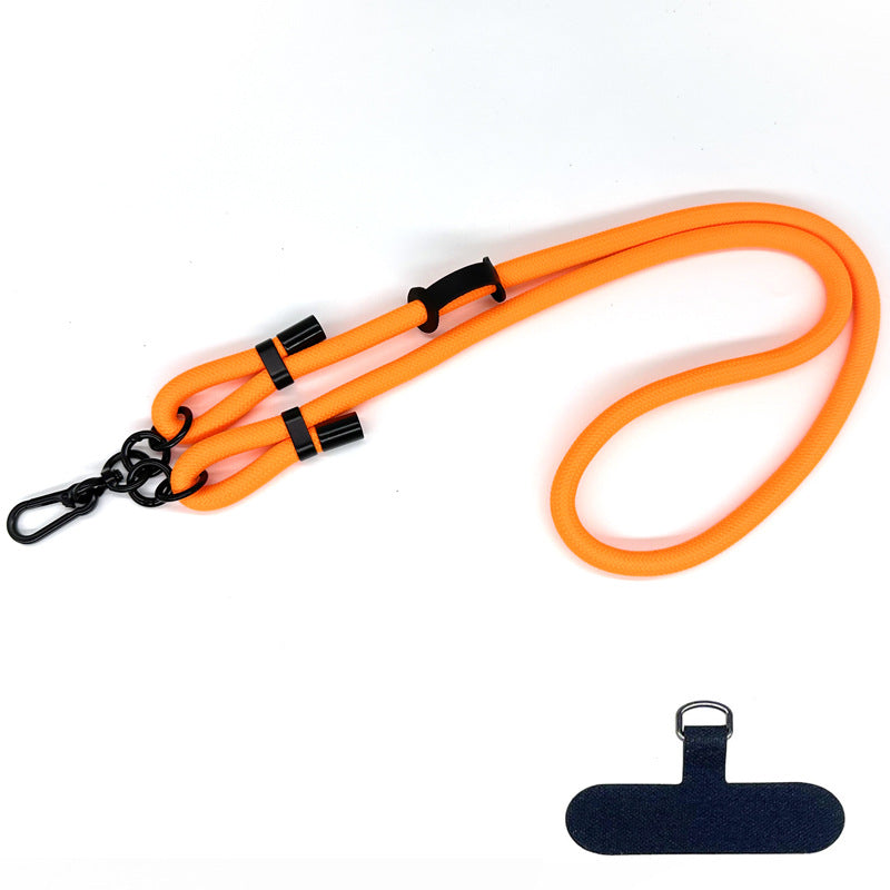 10mm Round Rope Adjustable Polyester Neck / Shoulder Lanyard Anti-fall Phone Carrying Strap