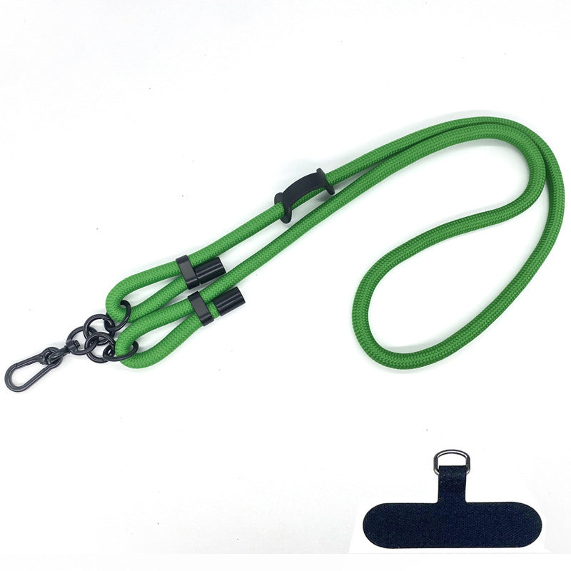 10mm Round Rope Adjustable Polyester Neck / Shoulder Lanyard Anti-fall Phone Carrying Strap