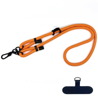 10mm Round Rope Adjustable Polyester Neck / Shoulder Lanyard Anti-fall Phone Carrying Strap