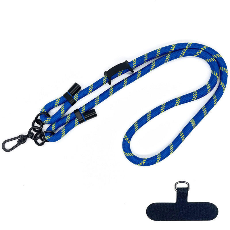 10mm Round Rope Adjustable Polyester Neck / Shoulder Lanyard Anti-fall Phone Carrying Strap