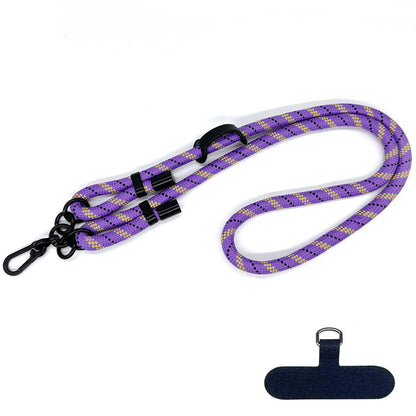 10mm Round Rope Adjustable Polyester Neck / Shoulder Lanyard Anti-fall Phone Carrying Strap