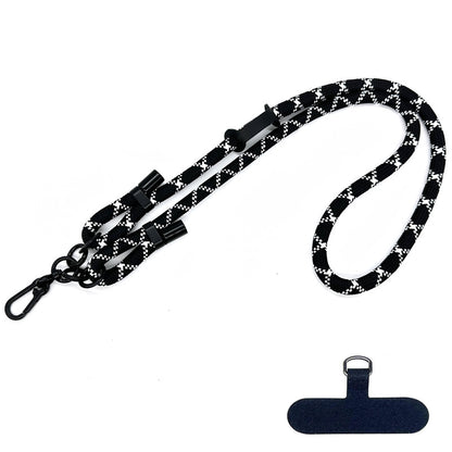 10mm Round Rope Adjustable Polyester Neck / Shoulder Lanyard Anti-fall Phone Carrying Strap