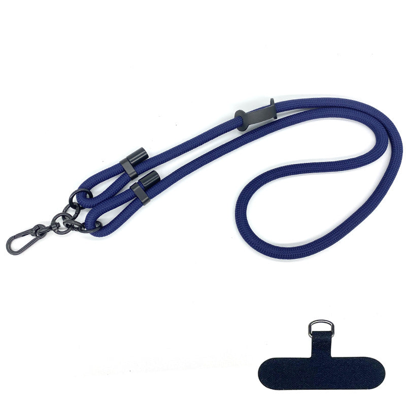10mm Round Rope Adjustable Polyester Neck / Shoulder Lanyard Anti-fall Phone Carrying Strap