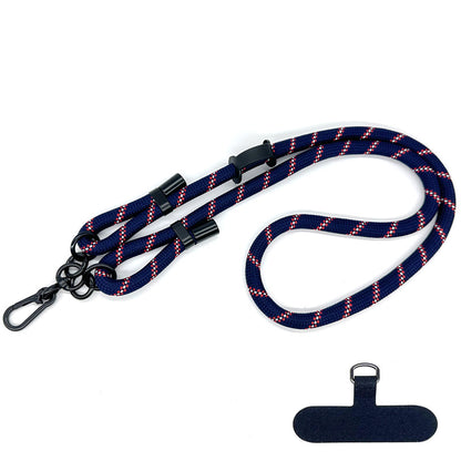 10mm Round Rope Adjustable Polyester Neck / Shoulder Lanyard Anti-fall Phone Carrying Strap