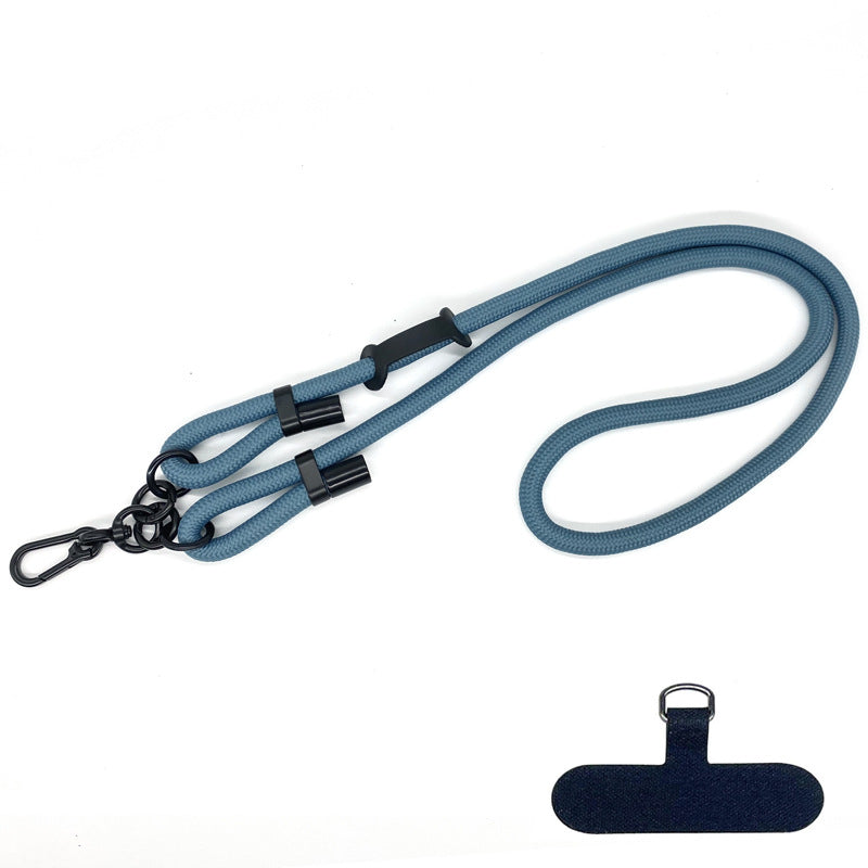 10mm Round Rope Adjustable Polyester Neck / Shoulder Lanyard Anti-fall Phone Carrying Strap