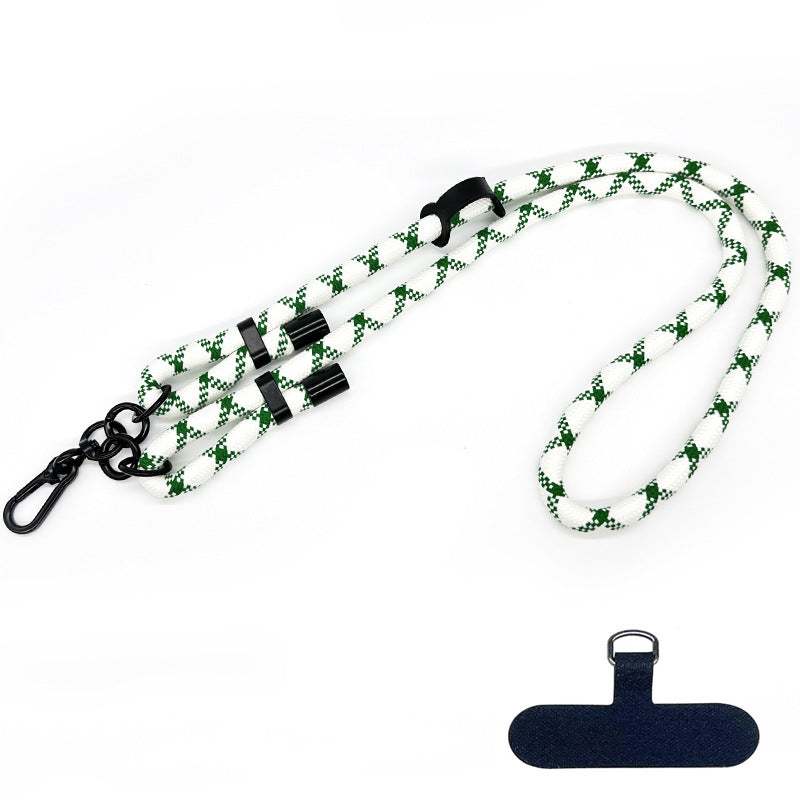 10mm Round Rope Adjustable Polyester Neck / Shoulder Lanyard Anti-fall Phone Carrying Strap