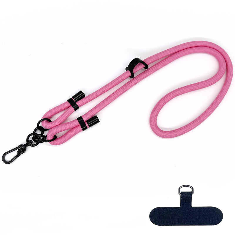 10mm Round Rope Adjustable Polyester Neck / Shoulder Lanyard Anti-fall Phone Carrying Strap