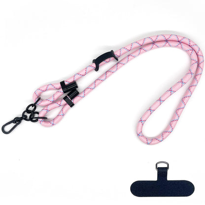 10mm Round Rope Adjustable Polyester Neck / Shoulder Lanyard Anti-fall Phone Carrying Strap