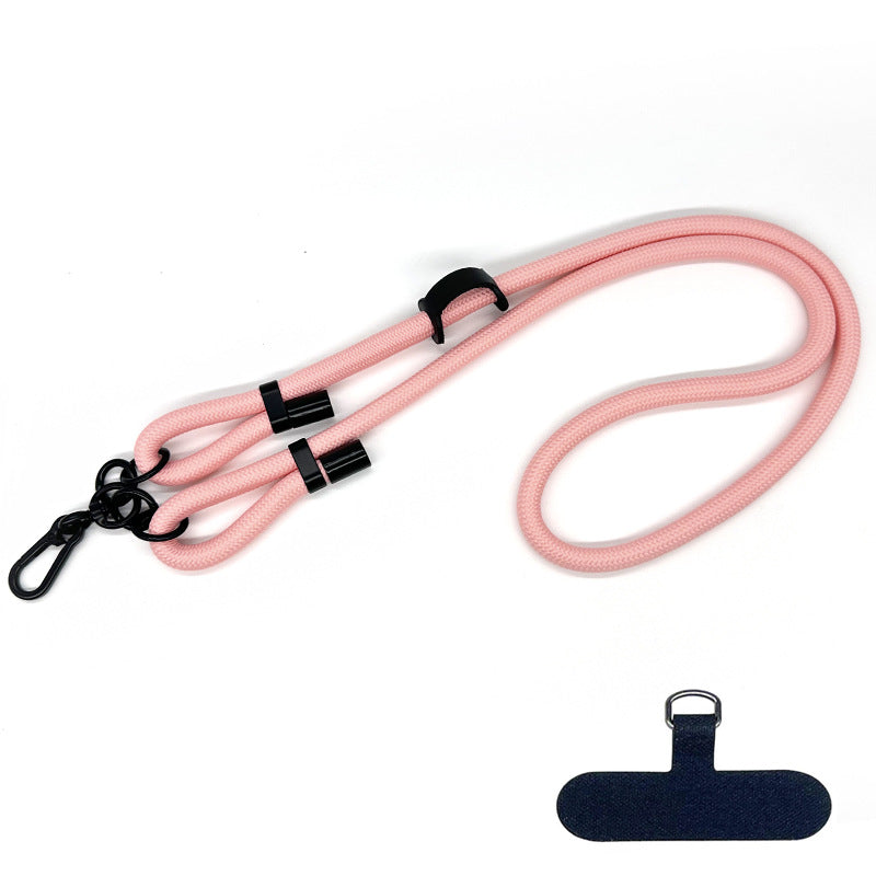 10mm Round Rope Adjustable Polyester Neck / Shoulder Lanyard Anti-fall Phone Carrying Strap