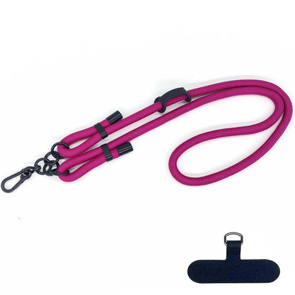 10mm Thick Polyester Rope Adjustable Neck / Shoulder Lanyard Anti-lost Phone Crossbody Carrying Strap