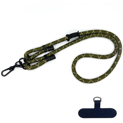 10mm Thick Polyester Rope Adjustable Neck / Shoulder Lanyard Anti-lost Phone Crossbody Carrying Strap