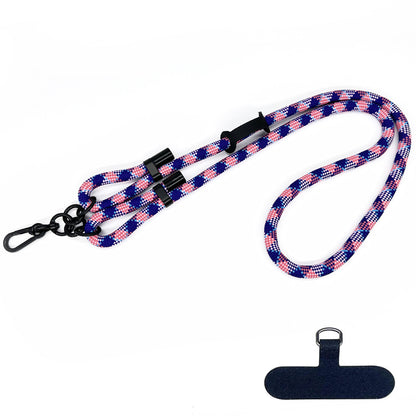 10mm Thick Polyester Rope Adjustable Neck / Shoulder Lanyard Anti-lost Phone Crossbody Carrying Strap