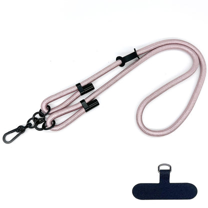 10mm Thick Polyester Rope Adjustable Neck / Shoulder Lanyard Anti-lost Phone Crossbody Carrying Strap