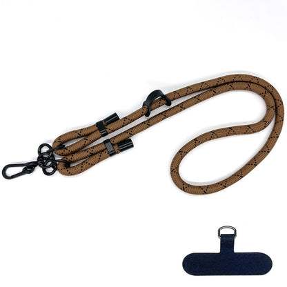 10mm Thick Polyester Rope Adjustable Neck / Shoulder Lanyard Anti-lost Phone Crossbody Carrying Strap