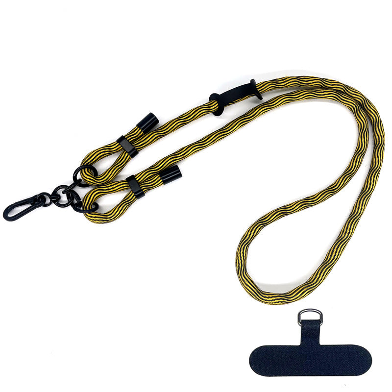 10mm Polyester Rope Adjustable Phone Neck / Shoulder Lanyard Anti-lost Crossbody Cellphone Strap