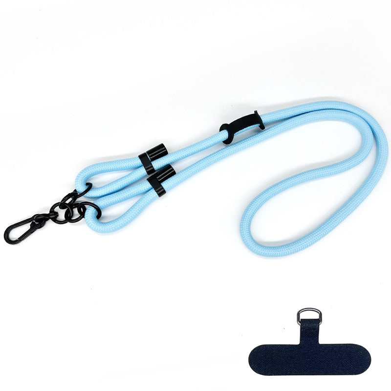 10mm Polyester Rope Adjustable Phone Neck / Shoulder Lanyard Anti-lost Crossbody Cellphone Strap
