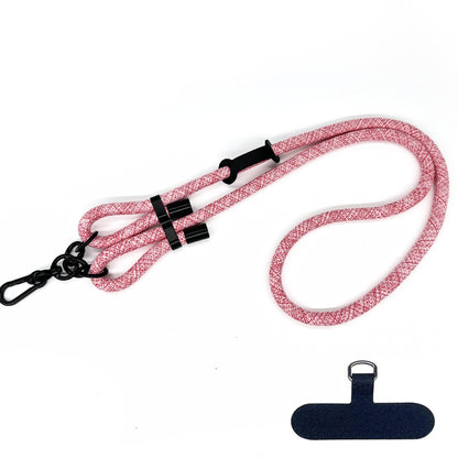 10mm Polyester Rope Adjustable Phone Neck / Shoulder Lanyard Anti-lost Crossbody Cellphone Strap