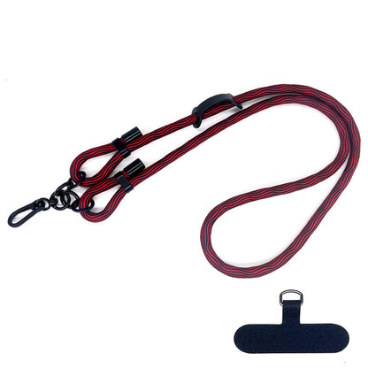 10mm Polyester Rope Adjustable Phone Neck / Shoulder Lanyard Anti-lost Crossbody Cellphone Strap