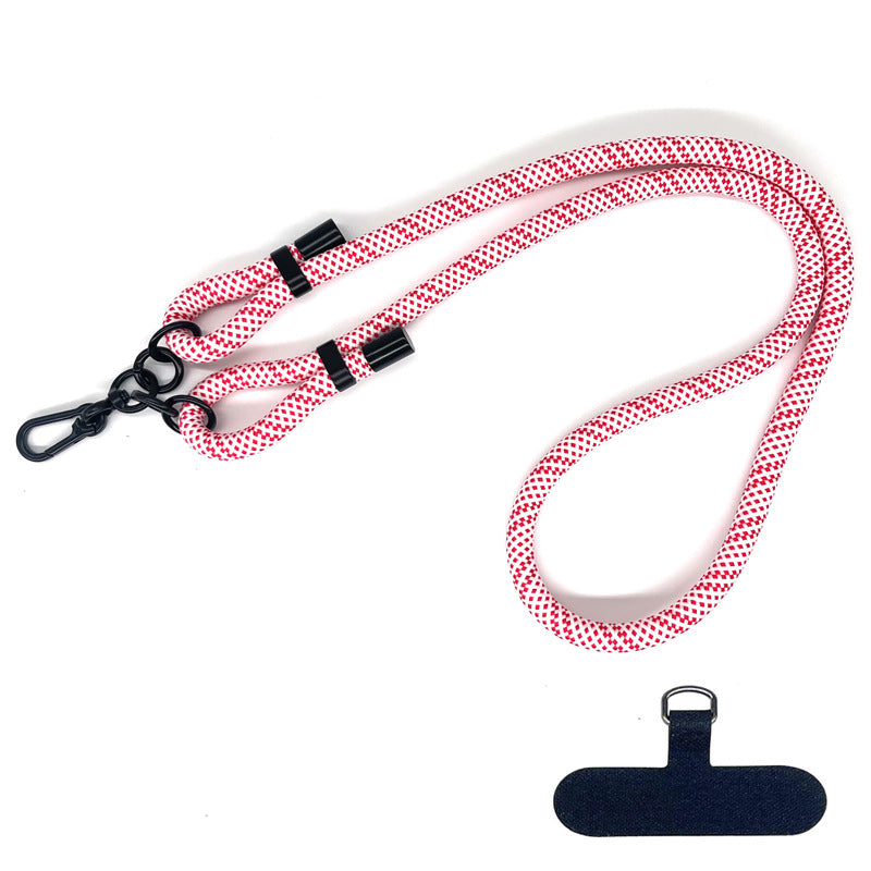 10mm Polyester Rope Adjustable Phone Neck / Shoulder Lanyard Anti-lost Crossbody Cellphone Strap