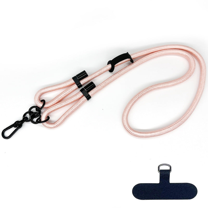10mm Polyester Rope Adjustable Phone Neck / Shoulder Lanyard Anti-lost Crossbody Cellphone Strap