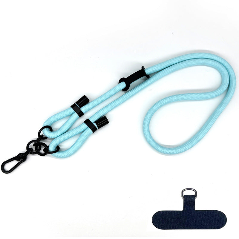 10mm Polyester Rope Adjustable Phone Neck / Shoulder Lanyard Anti-lost Crossbody Cellphone Strap