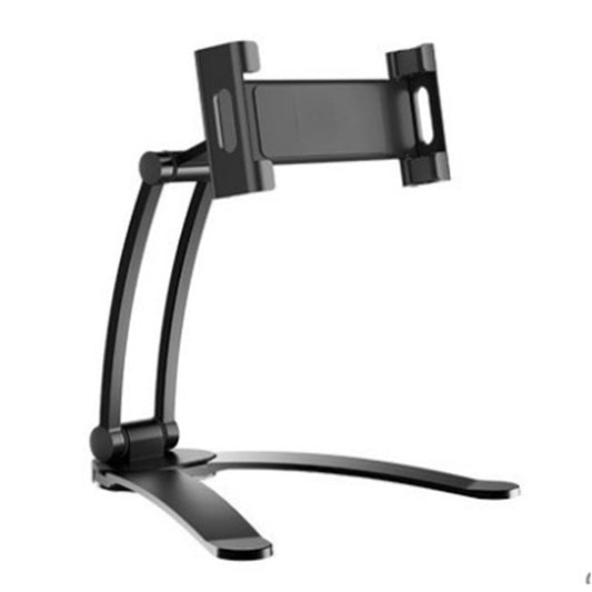 2-in-1 Desktop Aluminum Alloy Tablet Stand 360-degree Rotating Wall Mount Phone Holder for 4-12.9 inch Devices