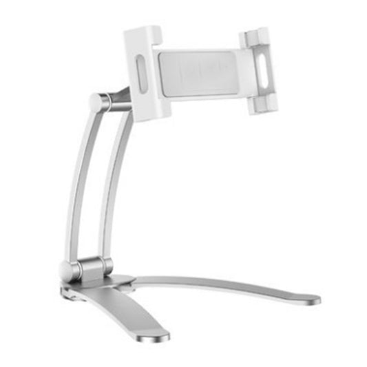 2-in-1 Desktop Aluminum Alloy Tablet Stand 360-degree Rotating Wall Mount Phone Holder for 4-12.9 inch Devices
