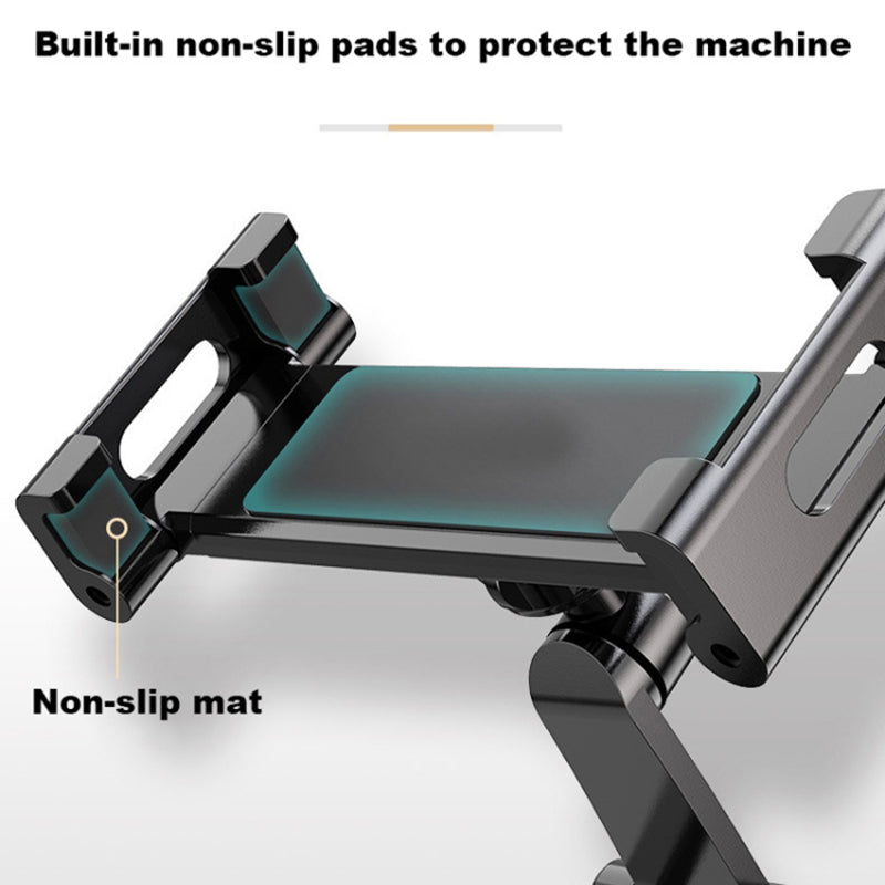 2-in-1 Desktop Aluminum Alloy Tablet Stand 360-degree Rotating Wall Mount Phone Holder for 4-12.9 inch Devices