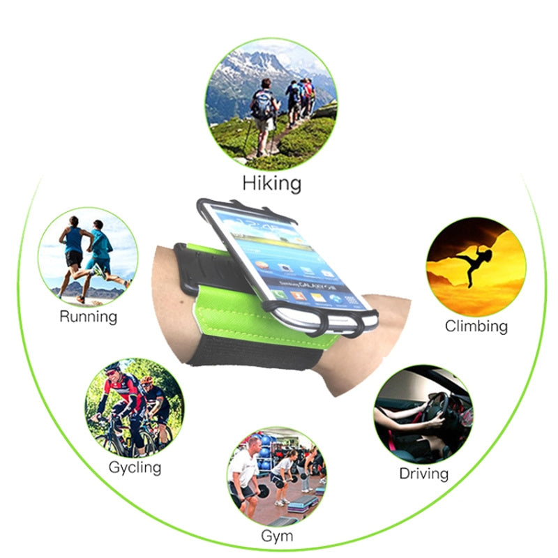 Rotatable Silicone Strap Phone Holder Fitness Cycling Running Wristband Cellphone Holder
