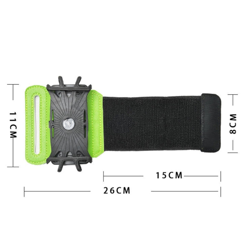 Rotatable Silicone Strap Phone Holder Fitness Cycling Running Wristband Cellphone Holder