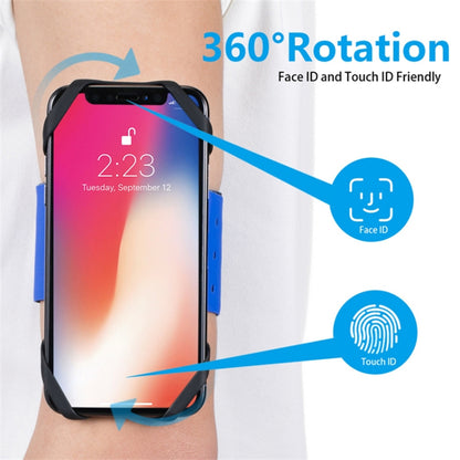 Detachable Silicone Strap 4.5-6.5 inch Phone Holder Cycling Running Wristband Armband Phone Mount