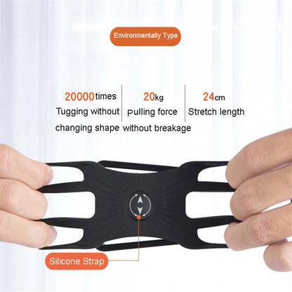 Detachable Silicone Strap 4.5-6.5 inch Phone Holder Cycling Running Wristband Armband Phone Mount