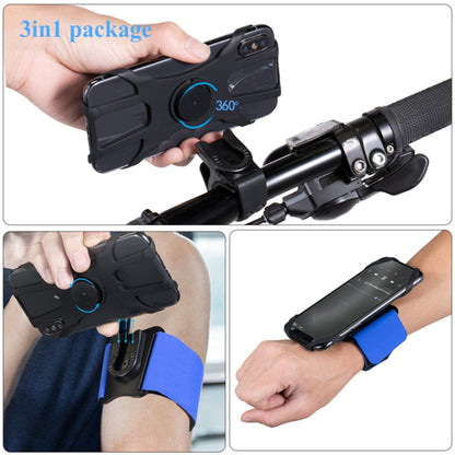 Detachable Silicone Strap 4.5-6.5 inch Phone Holder Cycling Running Wristband Armband Phone Mount
